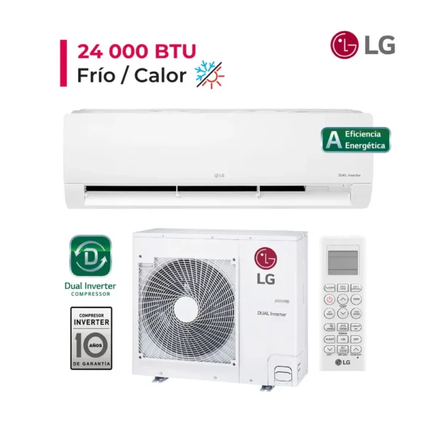 Aire acondicionado - Split pared LG 24 000 BTU - Inverter /Frío - calor